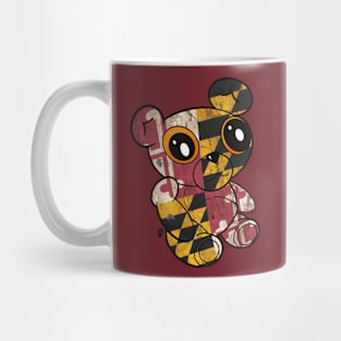 Maryland State Flag Art Teddy Bear Mug